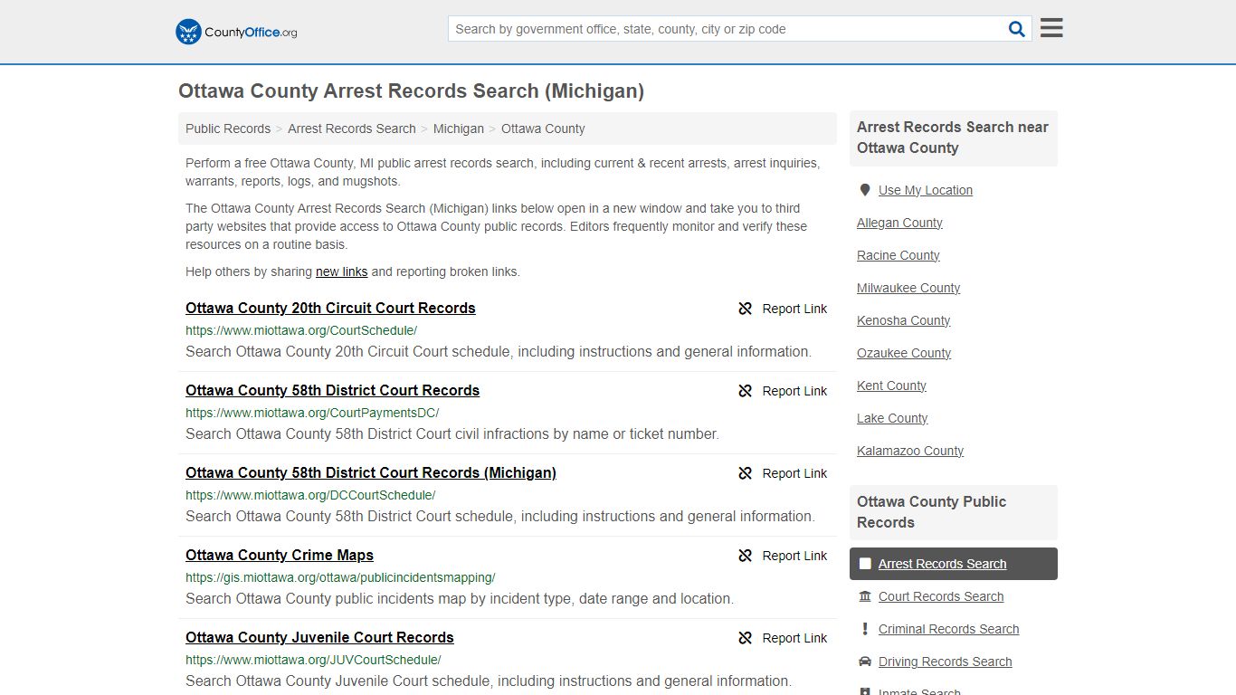 Arrest Records Search - Ottawa County, MI (Arrests & Mugshots)